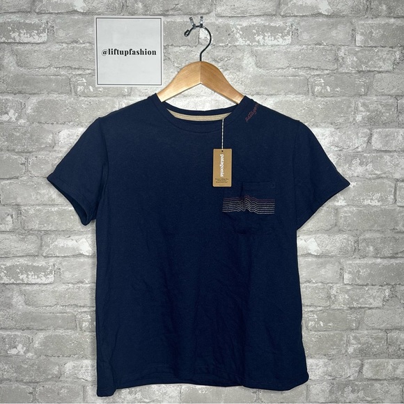 Patagonia Women's Ridge Rise Stripe Pocket Responsibili Tee NWT Size XS (Navy) - Picture 2 of 14